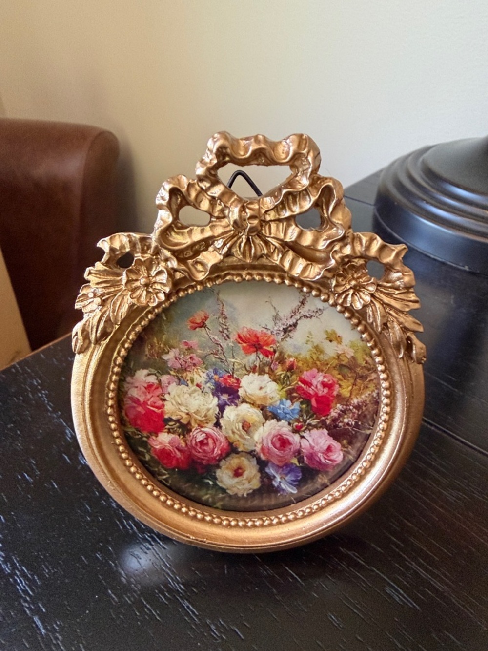 Decorative Mini Gold Frame with floral print-NEW
